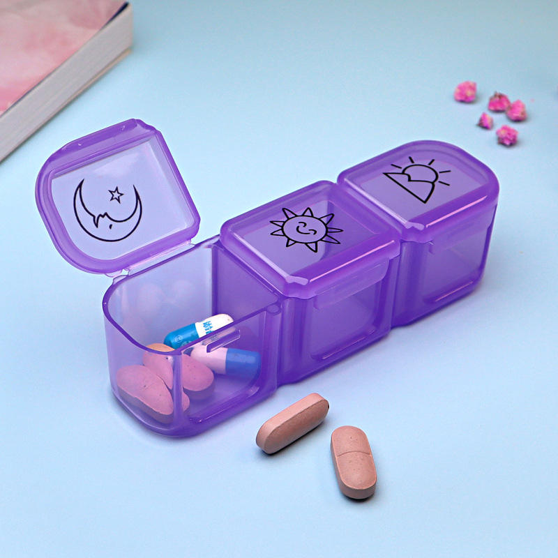 Mini Pill Case 3 Grids Tablet Pill Organizer Case Medicine Drug Storage Box Pill Box Dispenser Travel Tablet Holder Container