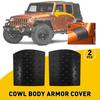 For Jeep 2007-18 Wrangler Cowl JK Armor Body Cover Trim Exterior 2PC Accessories