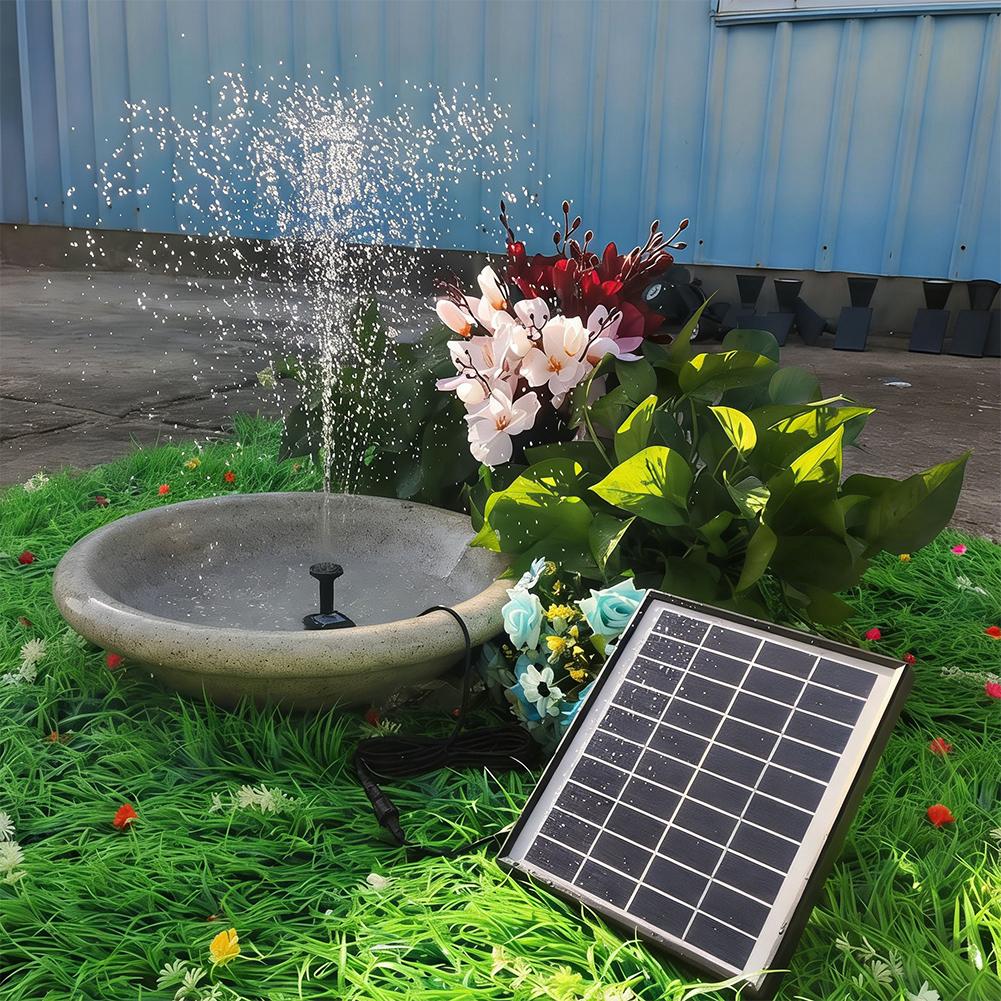 1set Solar-powered Fountain Pump Customizable Water Display 30 To 150cm Spray Height Garden Fountain Pump Solar Panel Parts