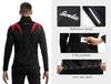 Santic Men's Long Sleeve Cycling Jersey, Windbreaker Jacket, Windproof and Cold-Resistant for Fall and Winter, Black/Red, Size L