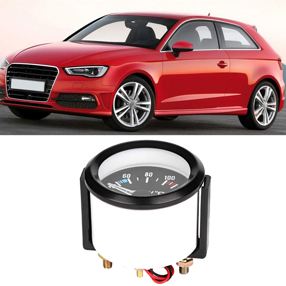 Car Temperature Meter LED Digital Temperature Meter Sensor 40-120 Degree 2" 52mm Blue Dial Light Truck Universal Car