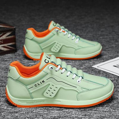 2024 Men's Trendy Sports Casual Running Shoes Breathable Korean Version with Lace-Up Closure Fabric Upper Material