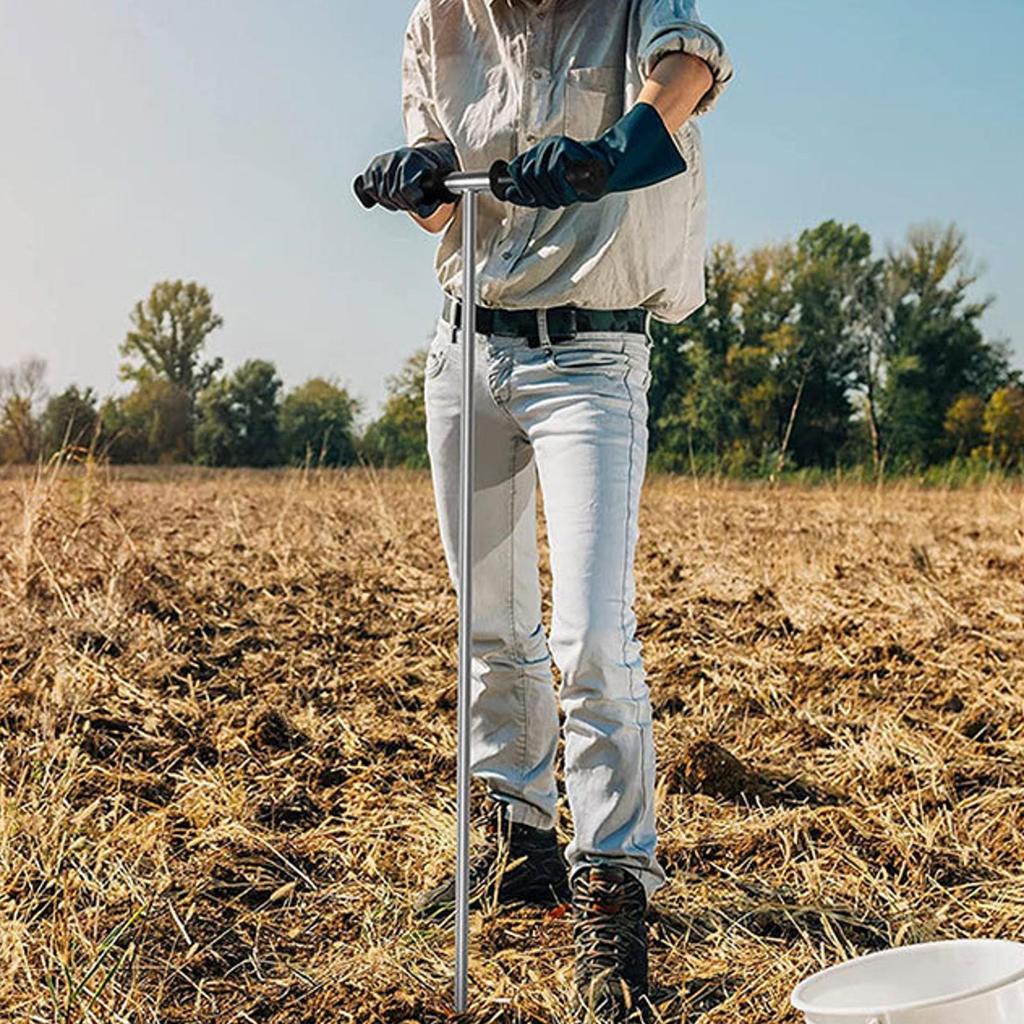 Bodenprobenstab 48 Zoll mit T-Griff Widerstandsfähige Sondierung für Landschaftsgärtner, Gartenarbeit,