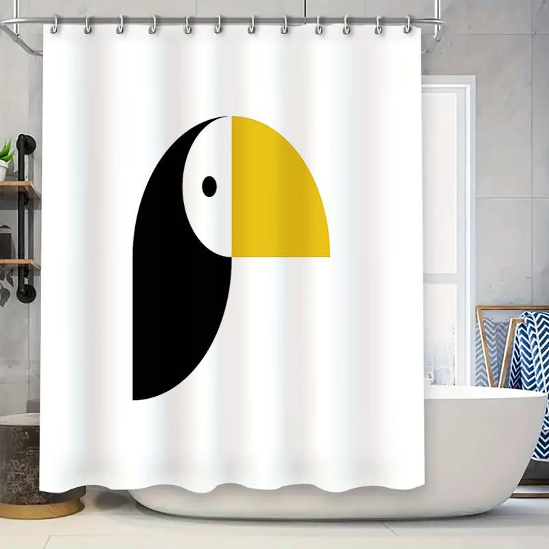 

Bird Shower Curtain Tropical Nature Forest Animal Bathroom Decor Waterproof Fabric Washable Liner W60H190(CM)-1 Pcs