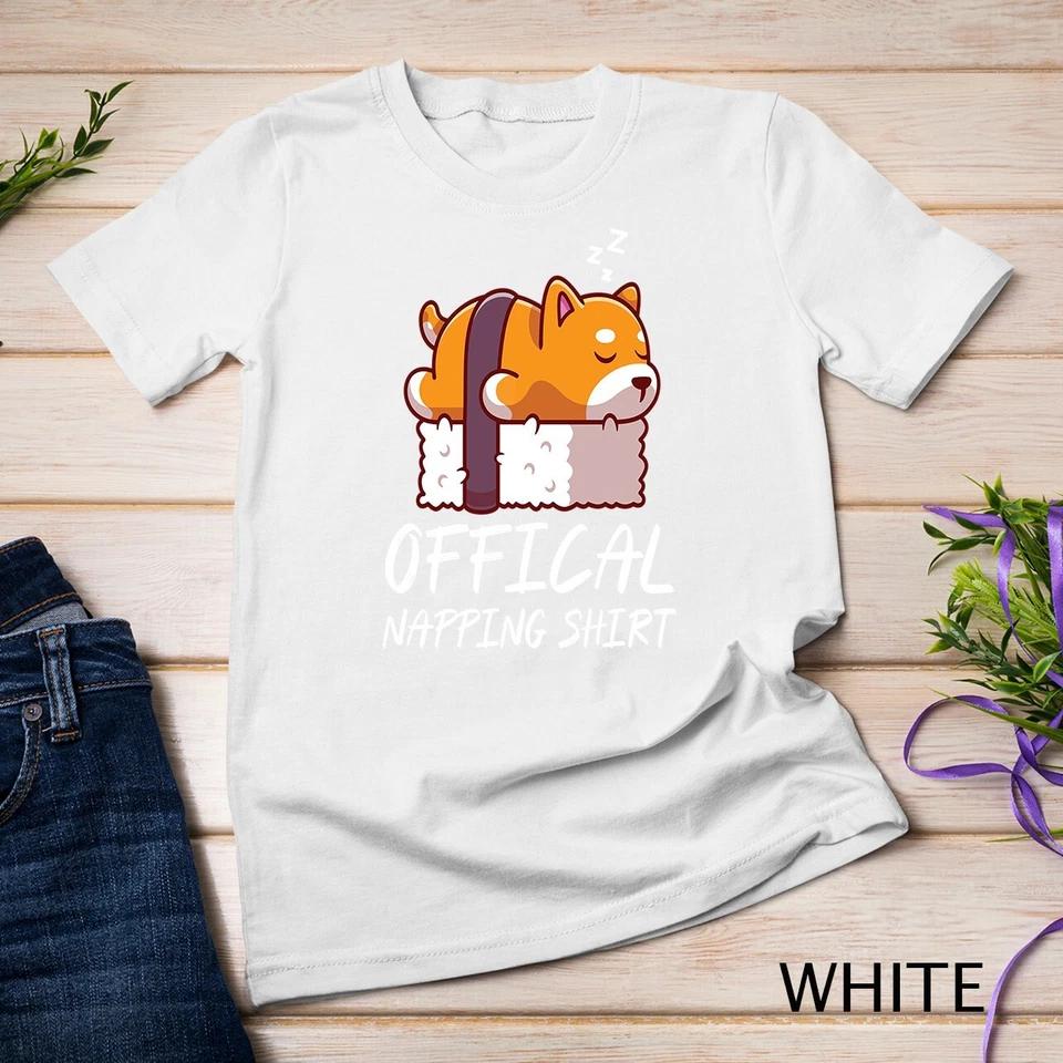 Cute sleeping shiba inu dog Official Napping Unisex T-shirt 10 2XL