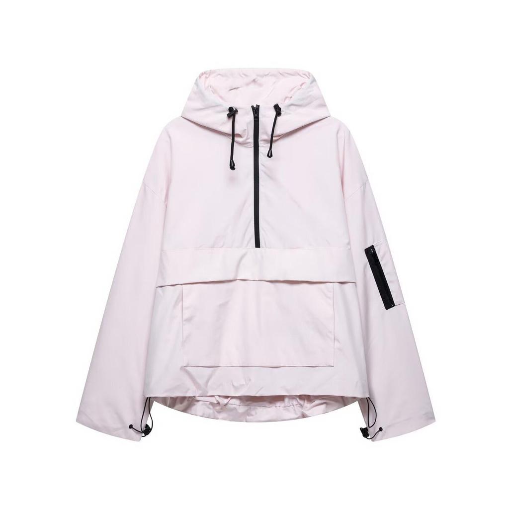 Women's Half-Zip Hooded Sweatshirt In 5 Colors