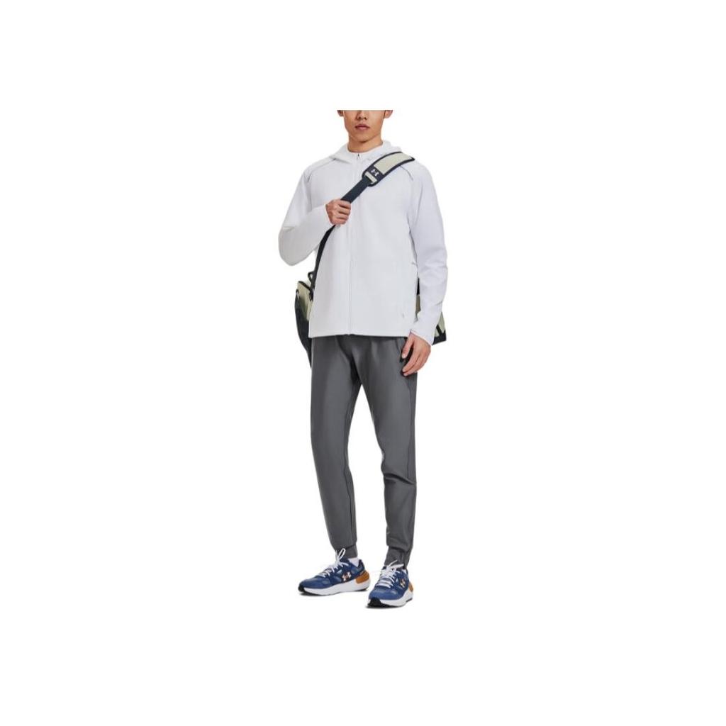 Under Armour Solid Color Running Elastic Casual Sports Pants Men Pants Gray 1379289-025