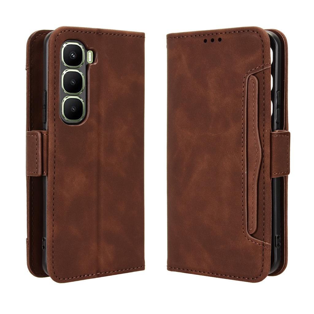 For Infinix Hot 60 Pro 4G Leather Case Phone Wallet Cover with Multiple Card Slots