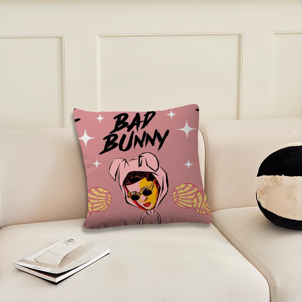 Rapper B-Bad Music B-Bunny cushion cover Pillow Cover Decoration Room Home Sofa living Office Car Nordic Simplicity