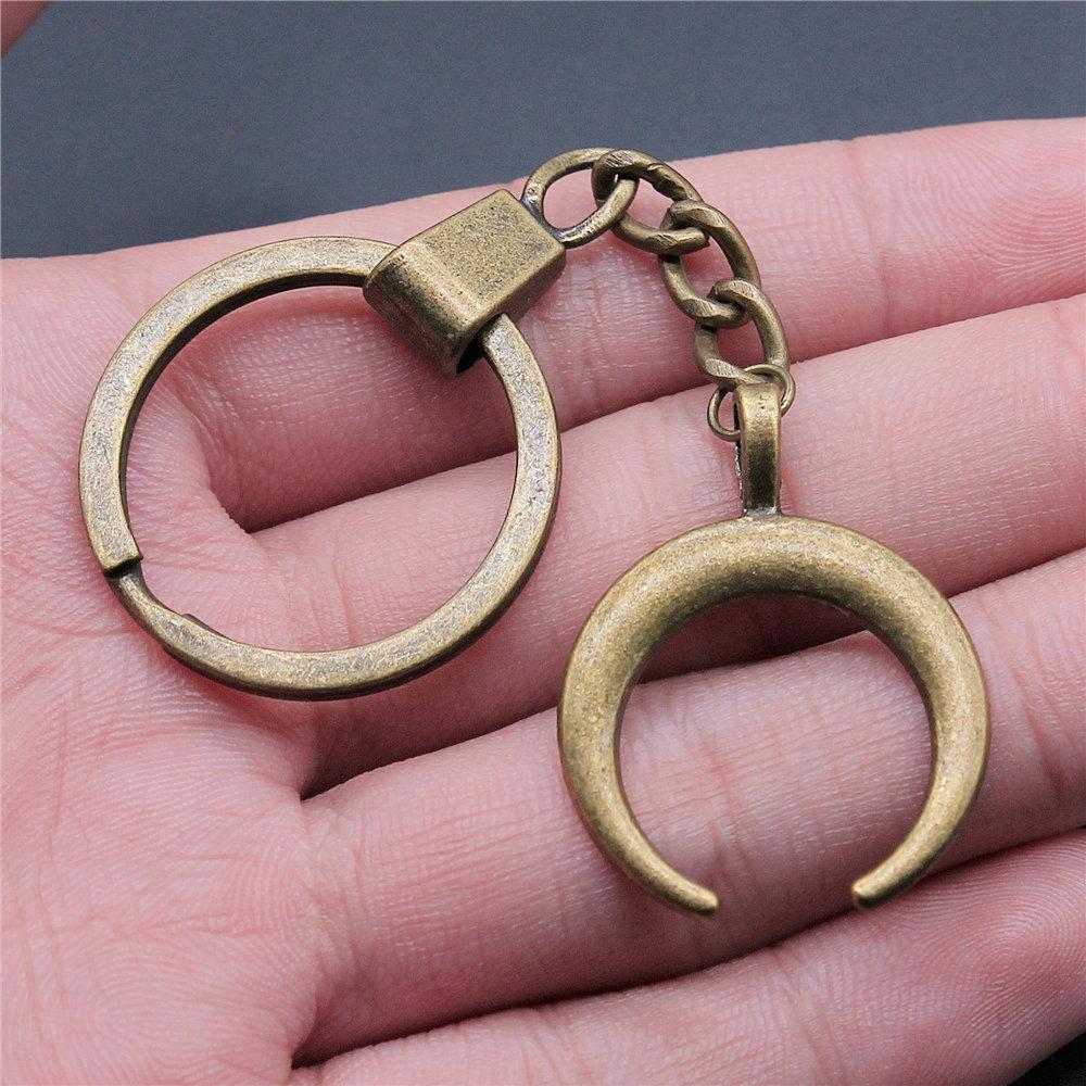 30mm Keychains Sun Moon Pentagram Vintage Jewelry Supplies QY047