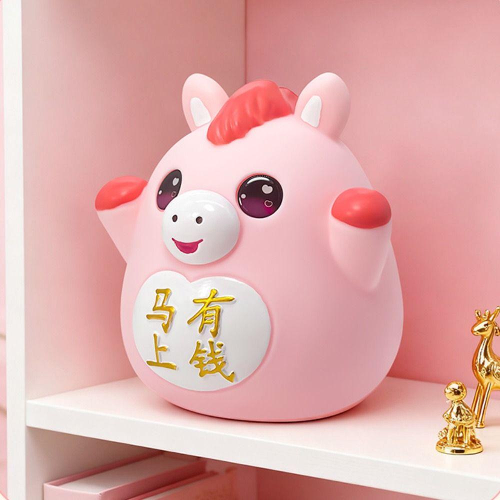 Anti-Fall Piggy Bank Cartoon Decorative Ornament Home Decoration Money Box  Living Room