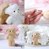 2pcsBlush Bear Pendant Plush Bear Keychain Stuffed Animal Pendant Soft Key Rings