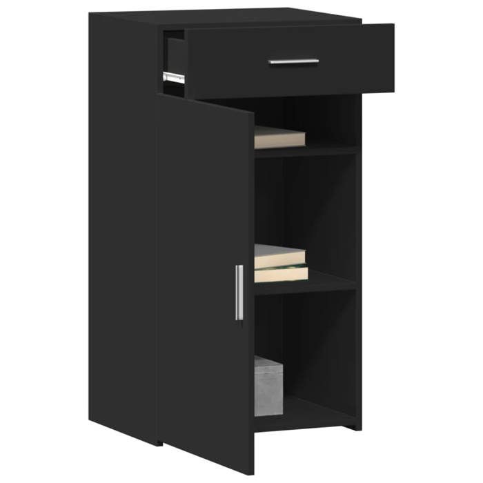 VidaXL Buffet noir 50x42,5x93 cm bois d'ingénierie, armoire, armoire latérale, armoire de rangement, armoire, placard, 846293