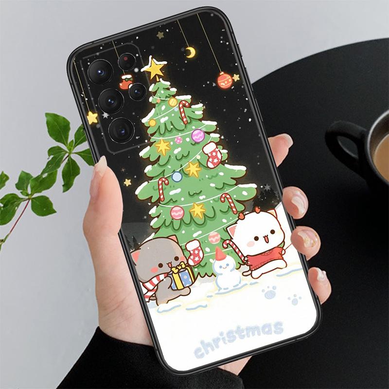 Coque de téléphone dessin animé esthétique de Noël pour Samsung A55 A16 A56 A36 A35 A15 A53 A54 A33 A34 A25 A05S A52 A52S A14 A24 A26 A71