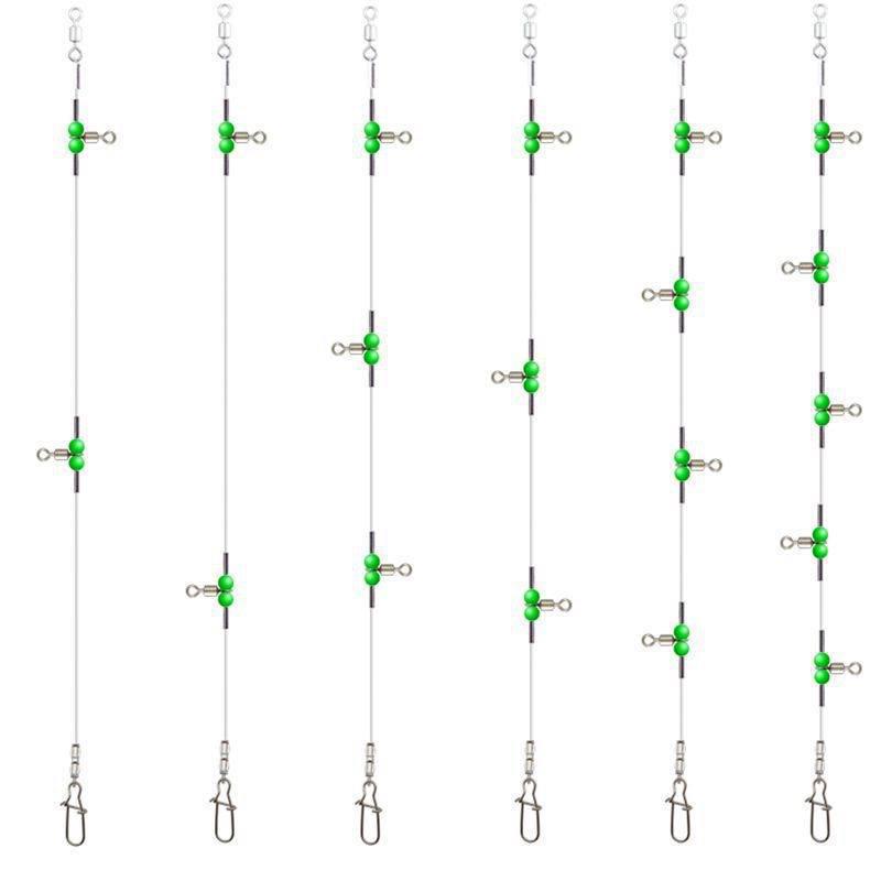 Nylon leuchtende Perlen Wirbel Angelmontage für Wels, Umberfisch, Schlammkarpfen & Felsenbarsch