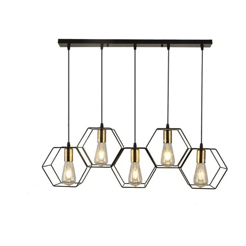 Multiple Heads Chandelier For Bedroom Dining Room Kitchen Suspension Luminaire Cable Adjust Free Wrought Iron Pendant Light