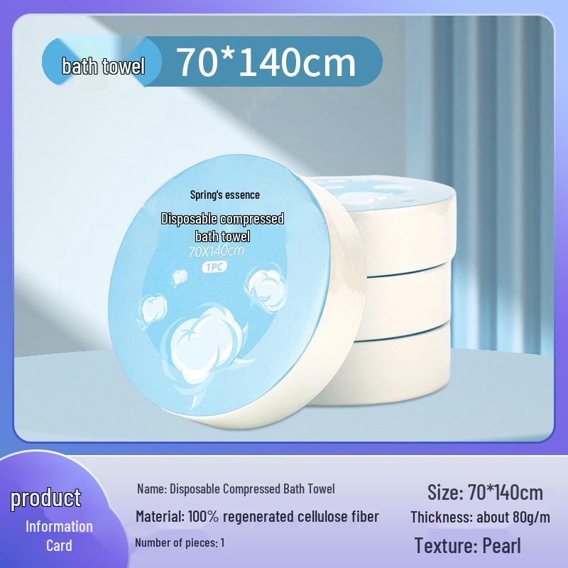 Compact Cotton Compressed Towels - Individually Wrapped, Travel-Friendly Face and Bath Towels for Hotels
