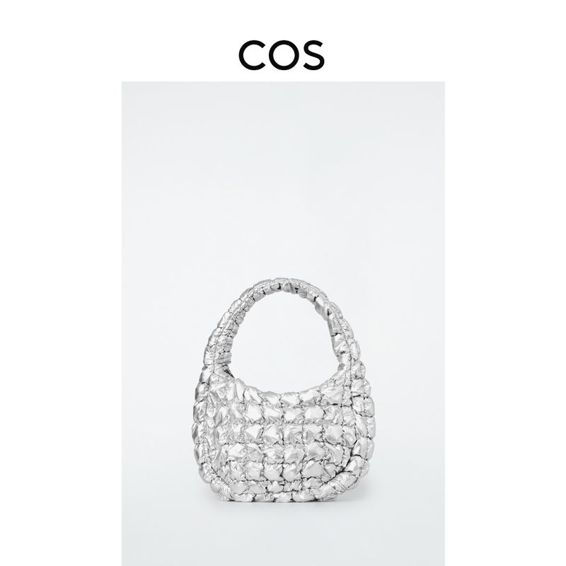 

Cos Women Quilting One-Shoulder Mini Cloud Bag Silver New 0973537044 Silver