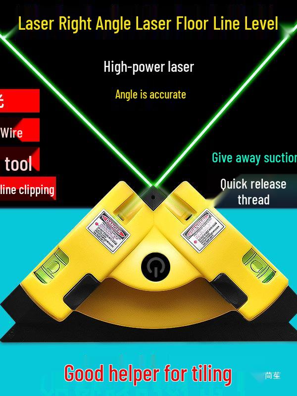 High Precision 90° Infrared Laser Level Ruler with Ground Wire Tester