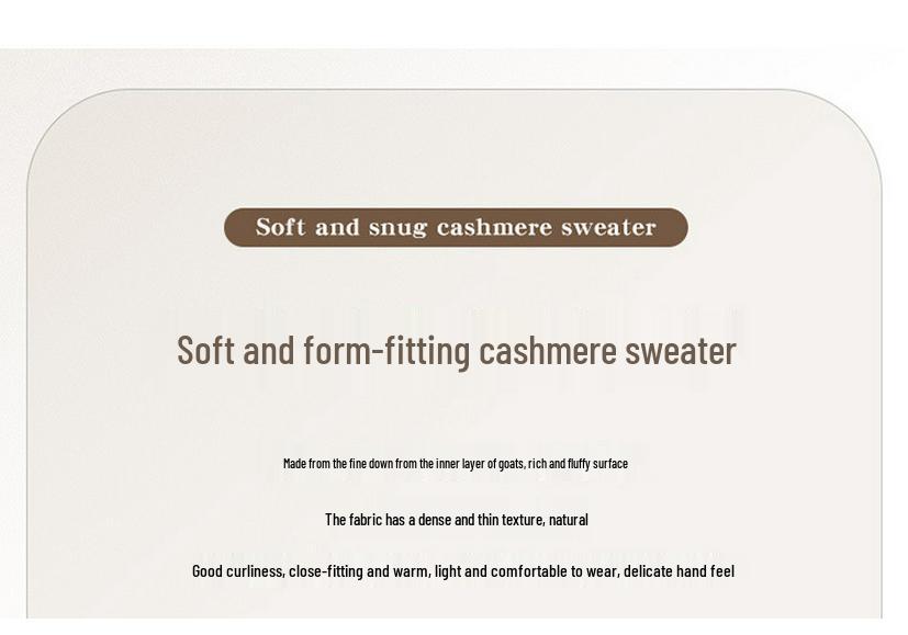 Women's High Neck Drop Shoulder Cashmere Sweater - Autumn/Winter New Arrival, Loose Slimming Knit Pullover