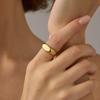 18k Gold Minimalist Cold Style Polished Ring Band