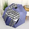 1pc Zebra Stripes Automatic Folding Umbrella Portable Collapsible 8-Rib Umbrella for All Seasons, Casual Outdoor Accessory, PerfectB43