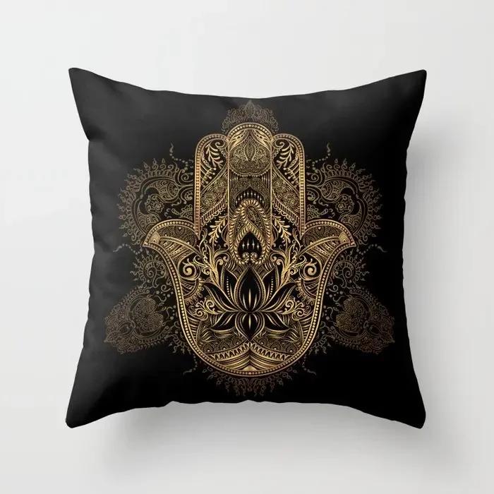 Brand New Gold Black Marble Geometric Cushion Covers Polyester Modern Decorative Throw Pillows Cover Sofa Car Seats Pillows Case