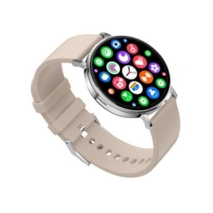 Smartwatch SPC Smartee Duo Velvet Bluetooth 41mm AMOLED Plata Correa Blanca Y Borgoña IP68 SpO2
