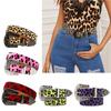 Leopard Pattern Waist Belt for Adult Fashion Belt All Matching Rhinestones Buckle Belt Girl Elegant Pants Jeans Waistband