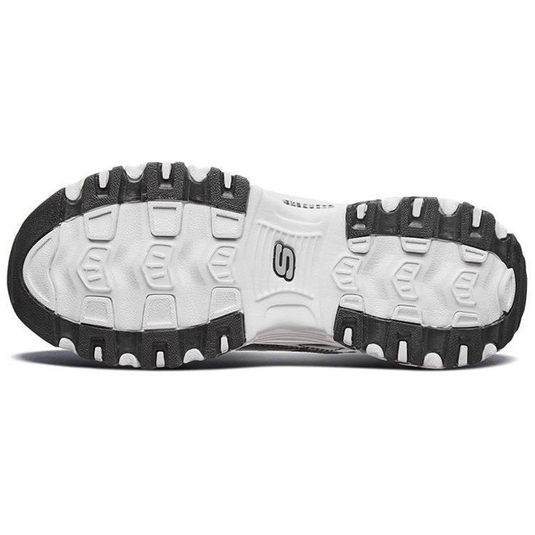Skechers D'Lites Running Shoes Black/White/Gray Women's 12242-BKW