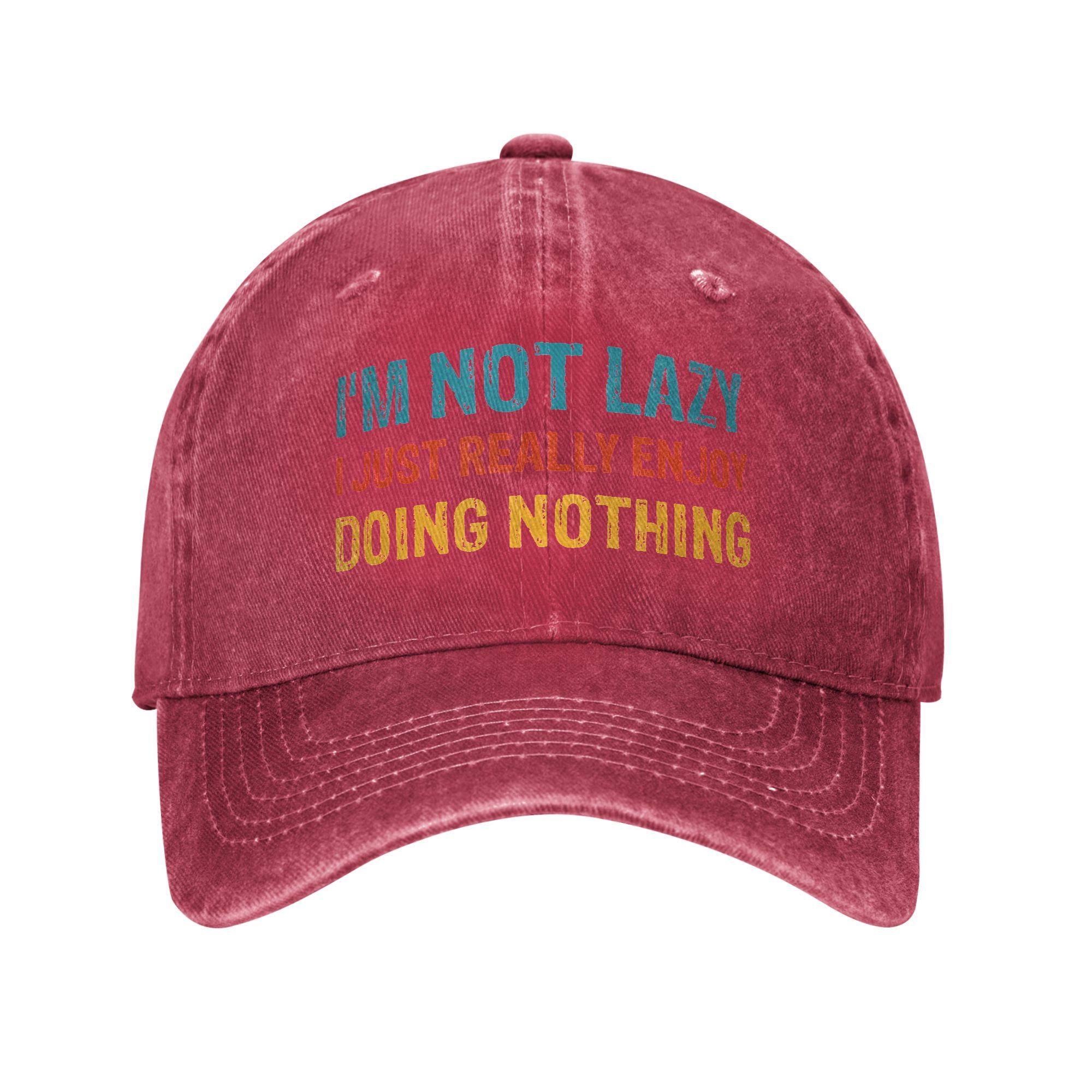 Unisex Women Im Not Lazy I Just Really Enjoy Doing Nothing Caps Accessories Baseball Caps Vintage  Trucker Hats Adjustable Adjustable