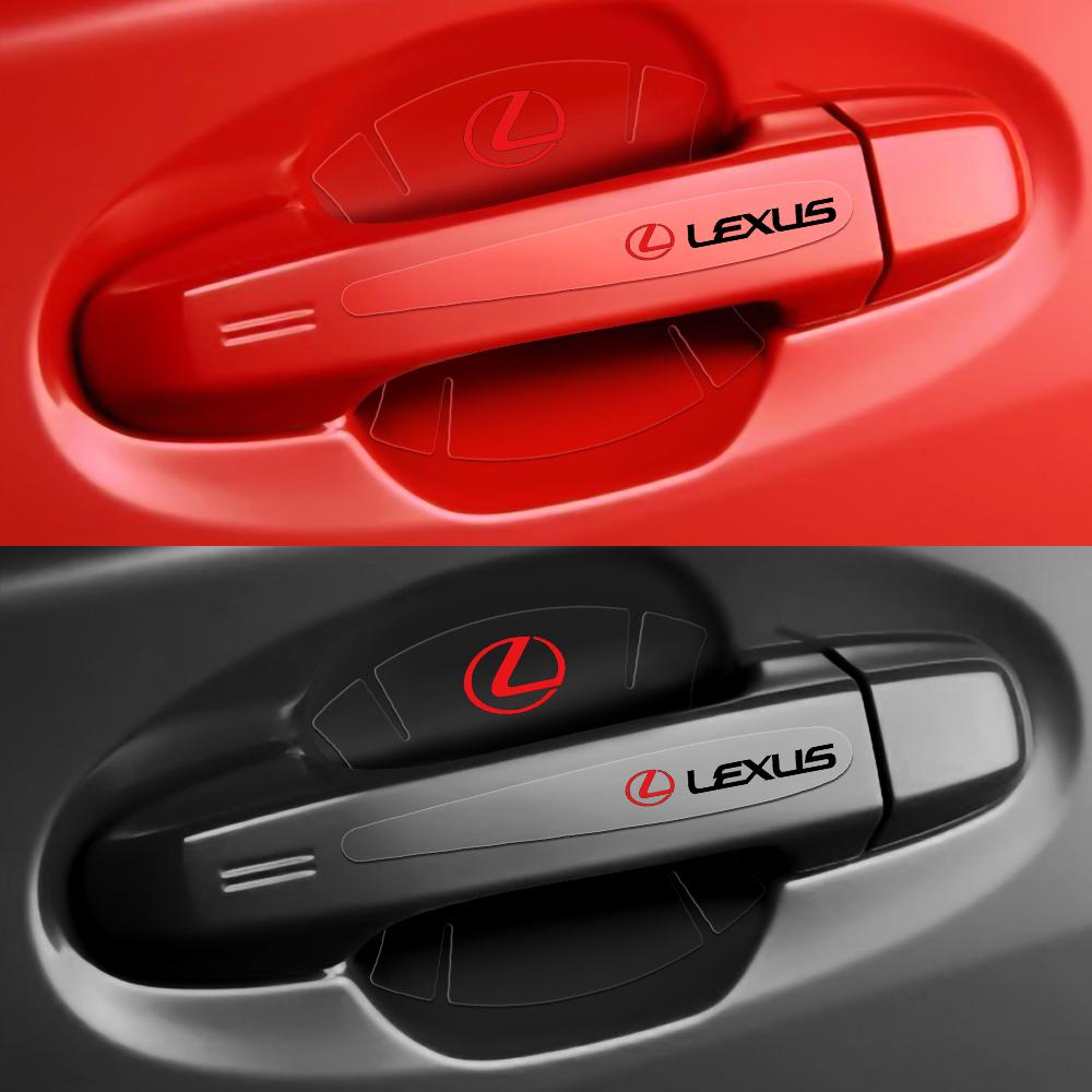 4/8pcs Car Door Handle Protector Stickers Vinyl Anti-Scratch Protection Auto Film For Lexus CT200h NX300h RX300 RX330 F Sport IS