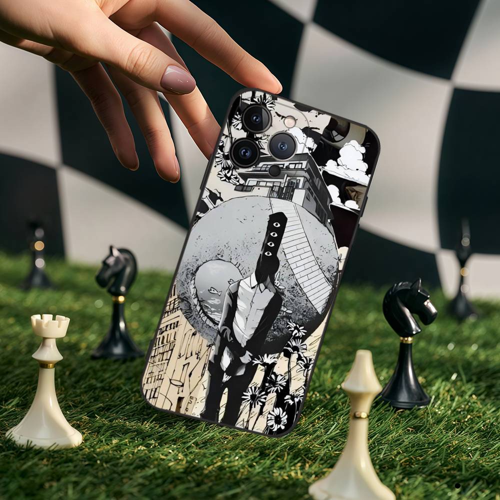 

Comics G-Goodnight P-Punpun Case For IPhone 17 16 Pro Max 15 14 13 12 11 Plus 16E 17 Black Tpu Cover iPhone 14pro max