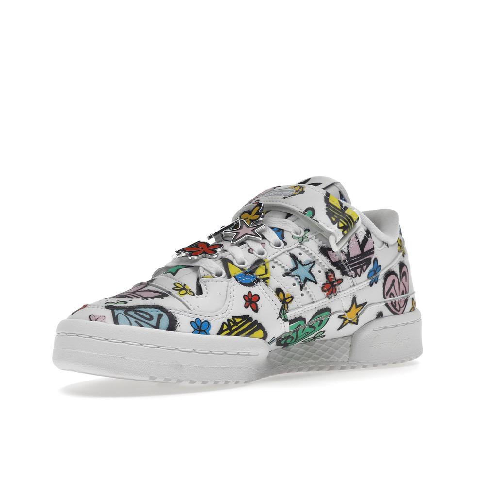Jeremy Scott x adidas Forum 84 Low Monogram Buty Unisex Biały Chmurny Biały Rdzenny Czarny GX9668