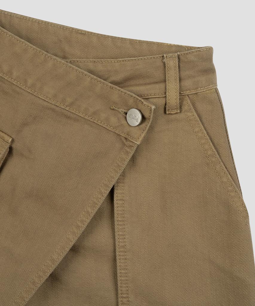 Beodeonteu Garment Dyed Multi-Pocket Layered Shorts [Beige]