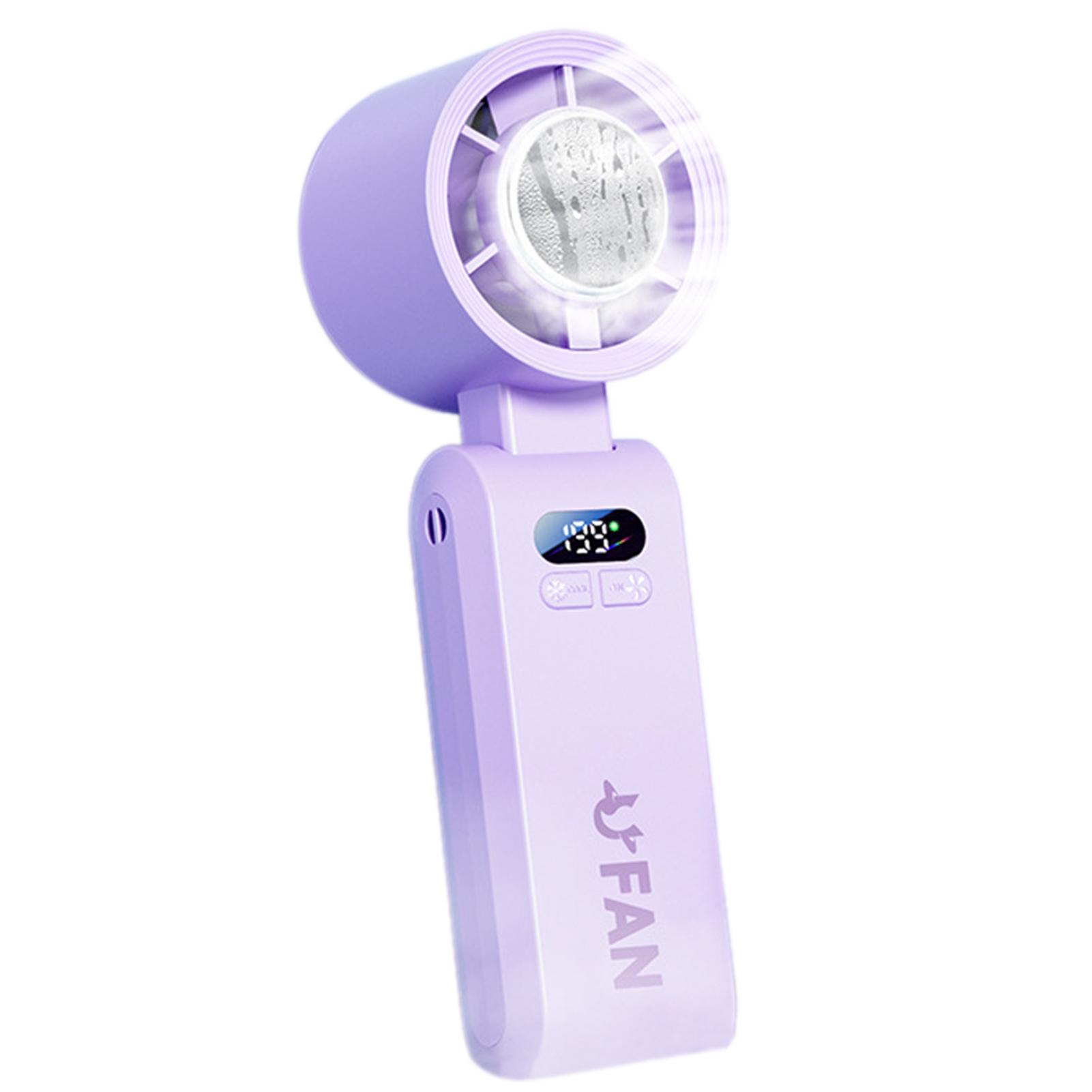 

Small Electric Fan For Hot Flashes Powerful Airflow With Adjustable Speed Daily Commute & Subways фиолетовый