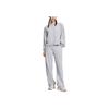 Li Ning Fitness Series Solid Color Straight Leg Fleece Lined Warm Fitting Sports Pants Women pants Light-Gray AKLSB10-5