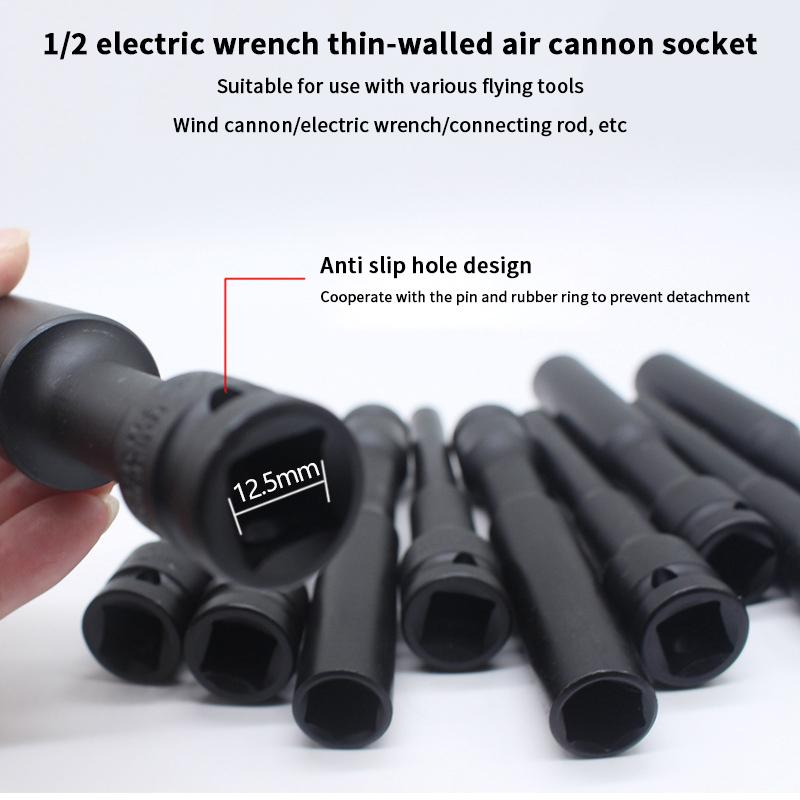1/2 Drive Socket Wrench Hex Socket Head 8-19mm Socket Head Tire Removal Tools Adapter Spanner Converter