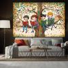 1pc 2D flat modern reading tree background photo prop polyester banner decoration home decoration wall decoration wsj