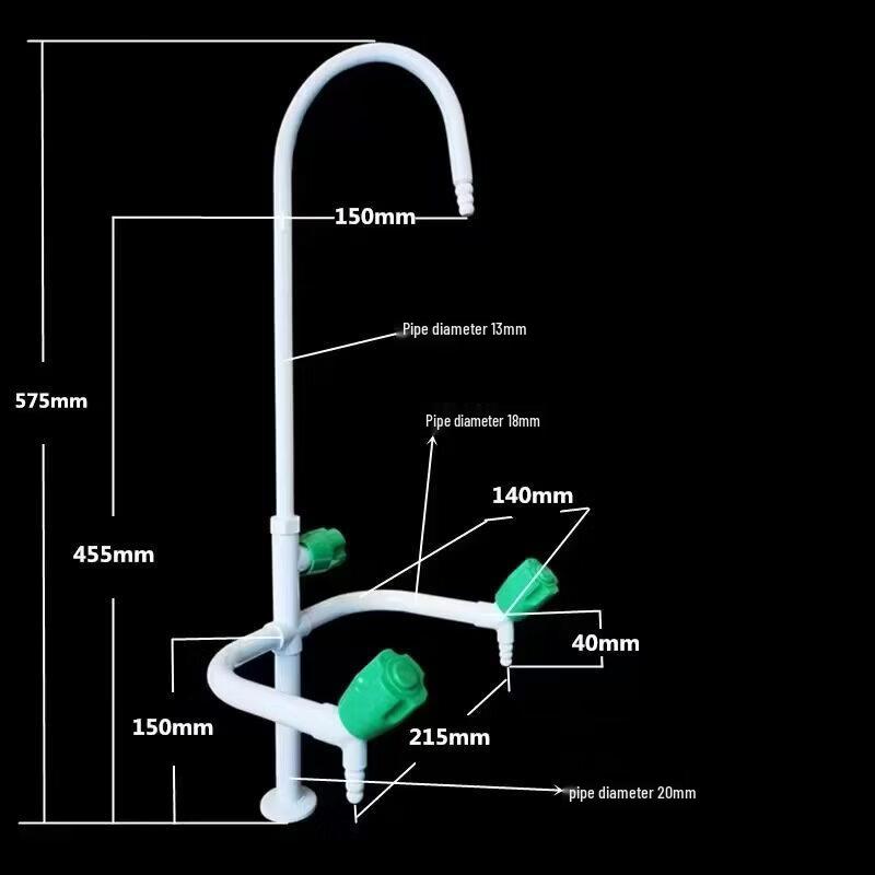 TLXT All-Copper Three-Way Laboratory Faucet