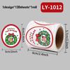 120pcs/roll Cartoon Merry Christmas Stickers Elliptical Decorative Gift Decorative Labels Easy to Use Convenient
