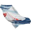Seafaring Sailboat Pattern Digital-printed Polyester Superfine Fiber Double-sided Fleece Beach Vacation Bath Towel, Beach Towel