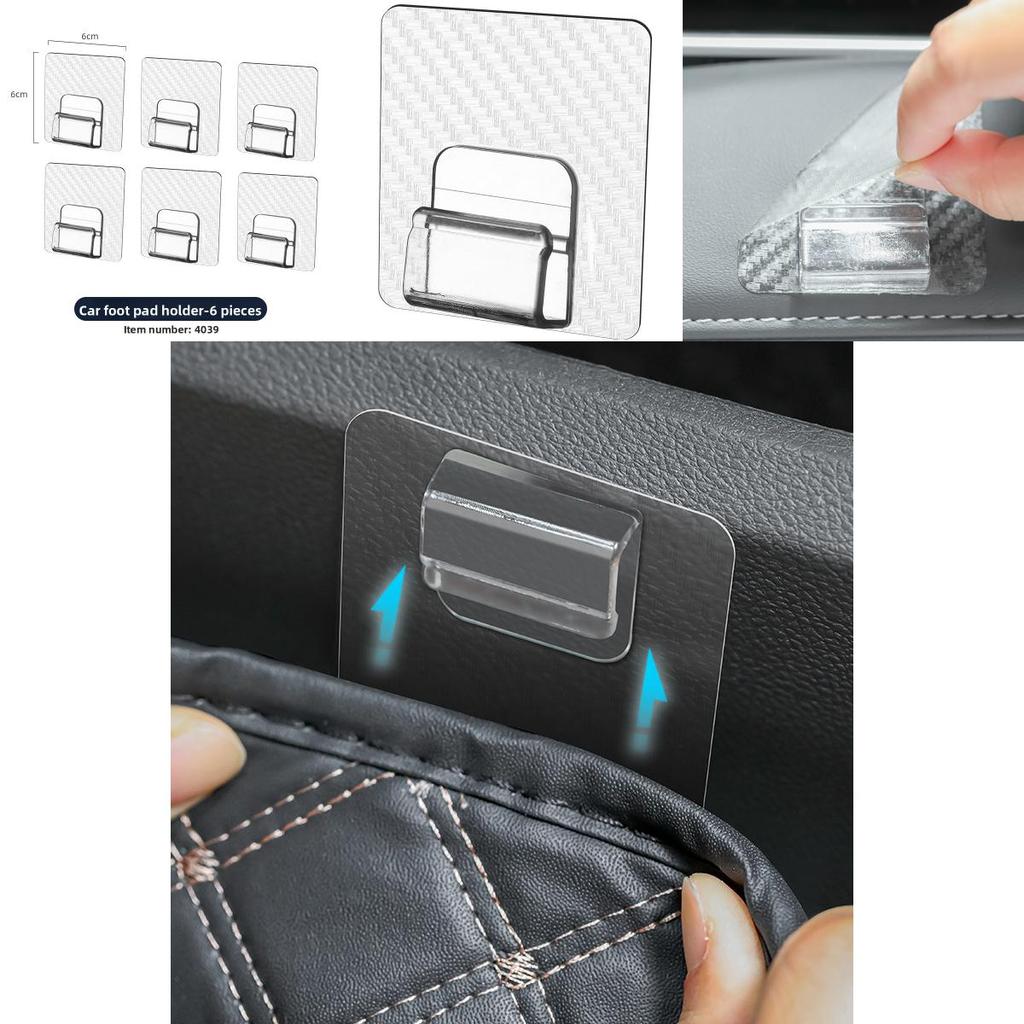 Car Floor Mat Hook With Antislip Clip For Secure Fixation And Removable Design