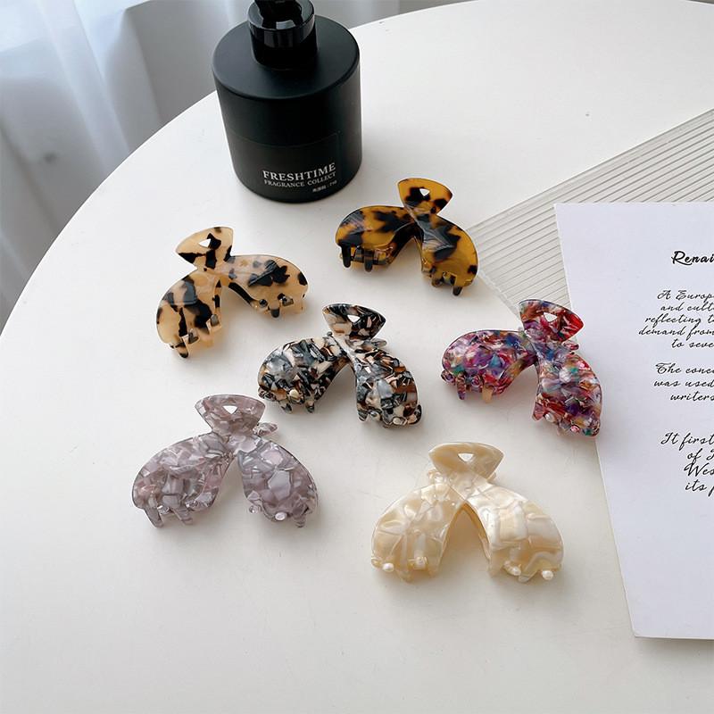 Stylish Retro Tortoiseshell Acetate Hair Clip For Women In Gemstone White Perfect For Summer Fashion