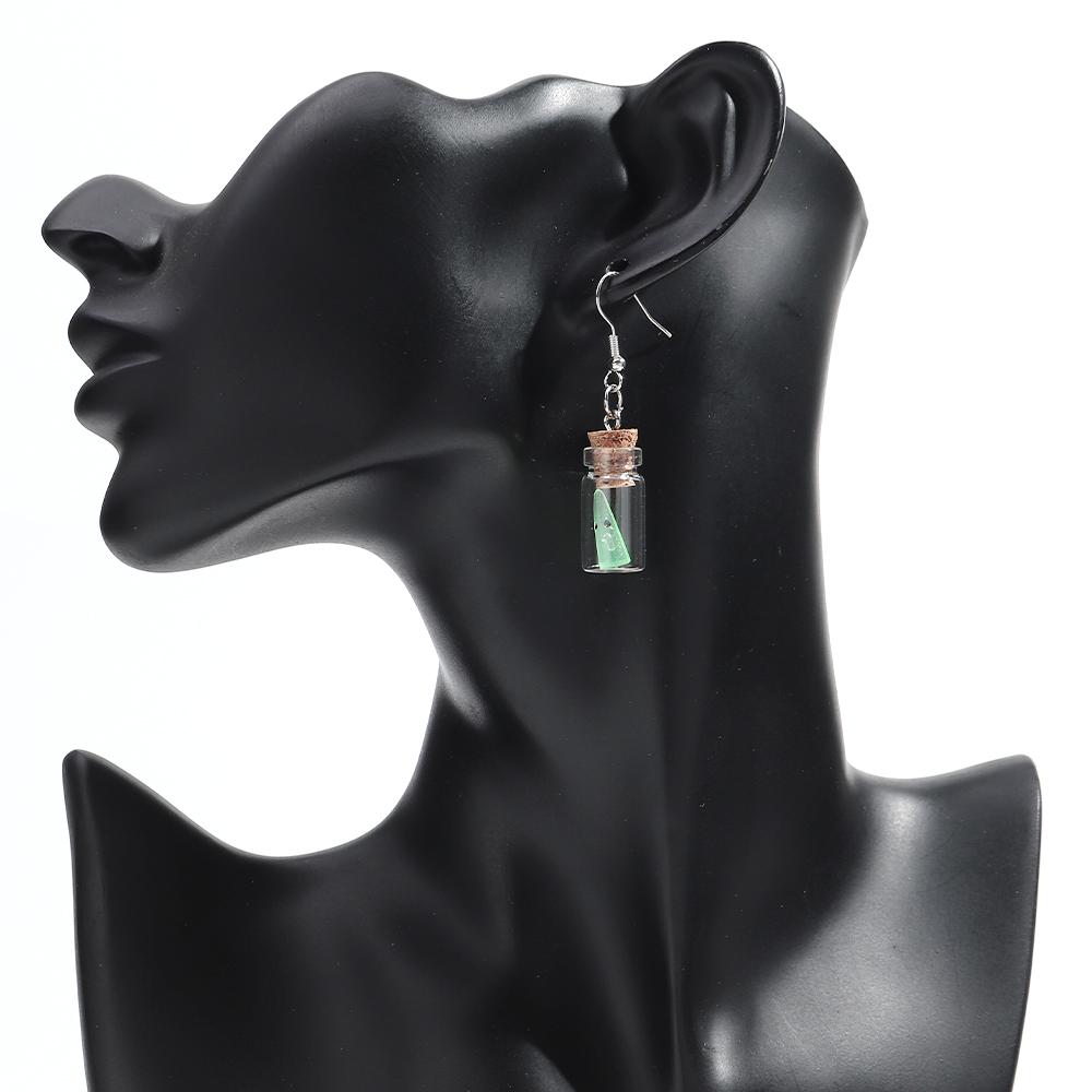 Halloween Ghost Drifting Bottle Acrylic Earrrings for Women Glow In the Dark Spooky Drop Earring Necklace Party Jewelry Gifts