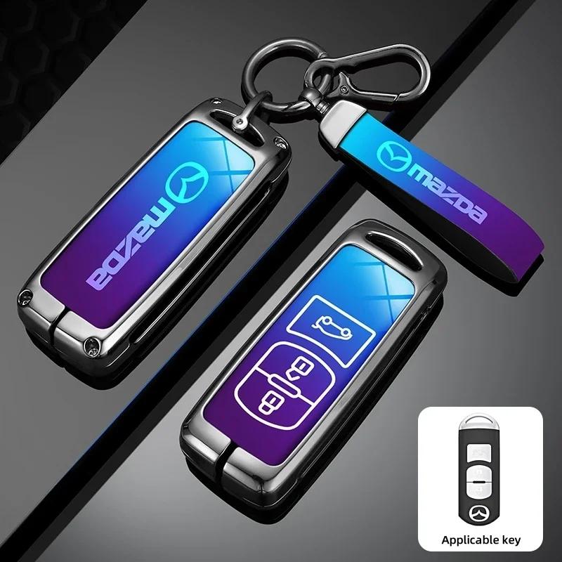 Zinc Alloy Car Key Holder For Mazda 3 5 6 SKYACTIV Axela Atenza CX30 CX5 CX8 CX9 MX5 RX8 RX7 BT50 Remote Protector Car Key Cover d3