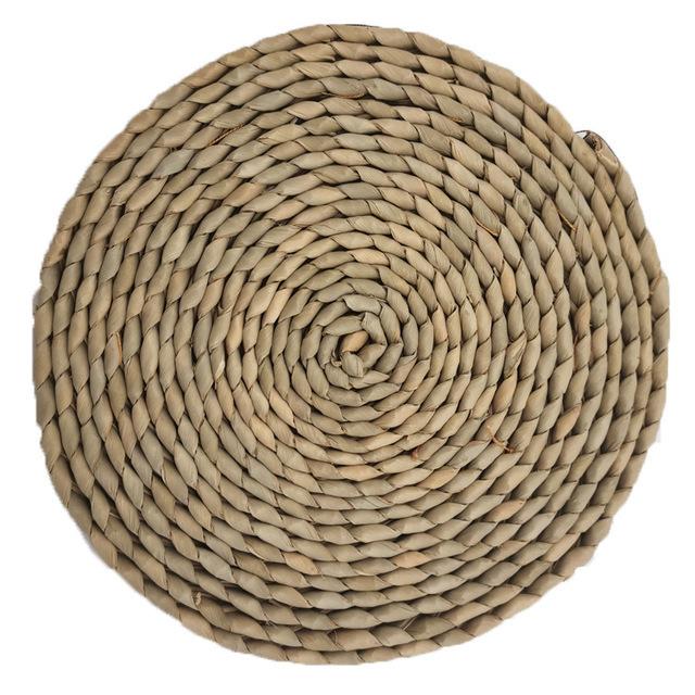 Natural Handmade Grass Weaving Pu Grass Meal Mat Weaving Sand Pot Insulation Mat Cup Mat Tea Mat