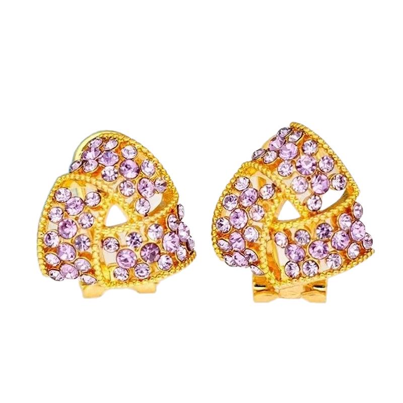 Purple Exquisite Earrings: High-End 2025 Niche Light Luxury Silver Needle Studs - Elegant Temperament Ear Jewelry