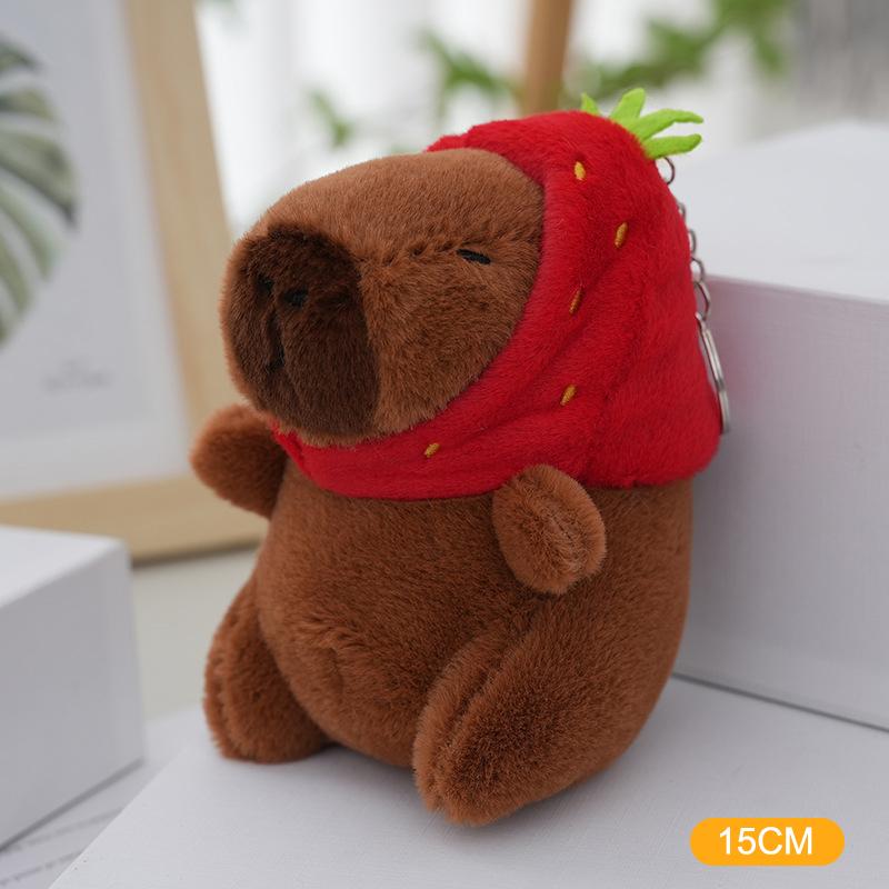 

Милый плюшевый брелок в виде капибары, мультяшные животные, игрушка, мягкая кукла, плюшевый подарок, детские игрушки, кукольная сумка, подвесные украшения, подвеска для автомобиля