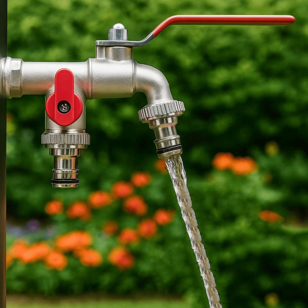 1 Inlet 2 Outlet Dual Nipple Faucet Universal Double Valve Faucet  Washing Machine
